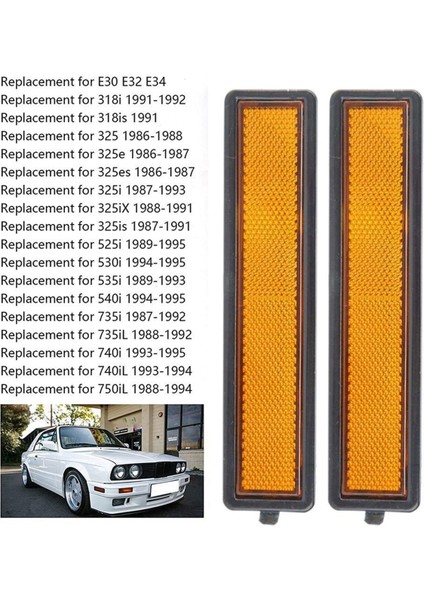 E30 E32 E34 318I 318IS 63141377849 Için 4 Adet Dönüş Sinyal Lambası (Yurt Dışından) fırsatları