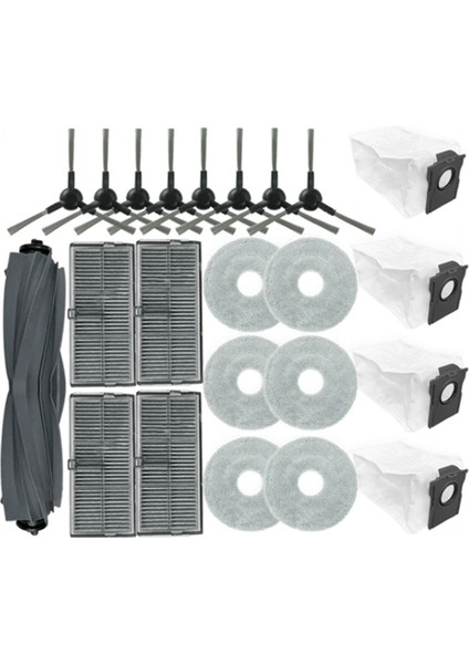 Dreame Bot L10S Için 23PCS Plus Robot Vakum Temizleyici Yedek Parçalar Ana Yan Fırça Mop Bez Hepa Filtre Toz Çantası (Yurt Dışından)