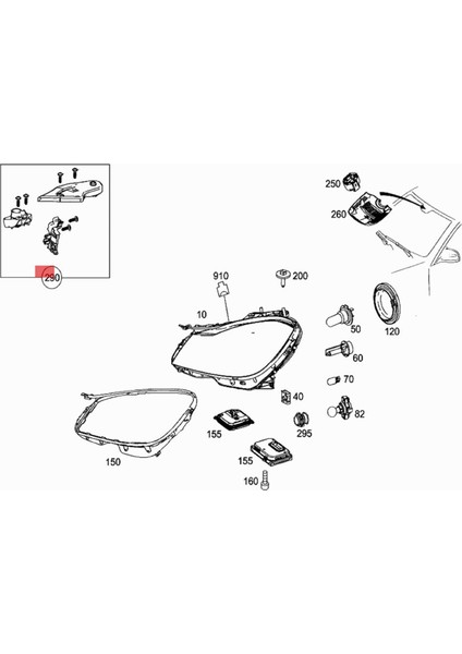 Sağ Far Onarımı Braket Montaj Kitleri A2048201214 Mercedes-Benz C Sınıfı W203 W204 2008-2014 C160 C 180 C200 C220 (Yurt Dışından) modelleri