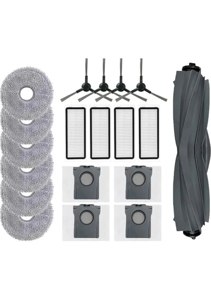 Dreame Bot L30 Ultra Robot Vakum Separcı Yedek Parçalar, Kauçuk / Yan Fırça Hepa Filtre Mop Rag Toz Torbası (Yurt Dışından)