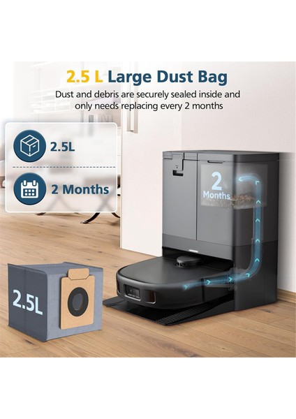 12 Paket Yedek Toz Çantası Eufy Clean X8 Pro X10 Pro Omni Robot Vakum Kendi Kendini Boş Omsul Istasyon Yanıt Çantaları (Yurt Dışından) modelleri