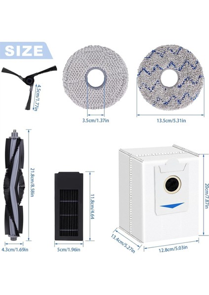 Ecovacs Deebot X2 Omnı / X2 / X2 Pro / DEX86 Yedek Parçalar Ana Yan Fırça Hepa Filtre Mop Bez Torbaları Aksesuarlar (Yurt Dışından) indirimleri
