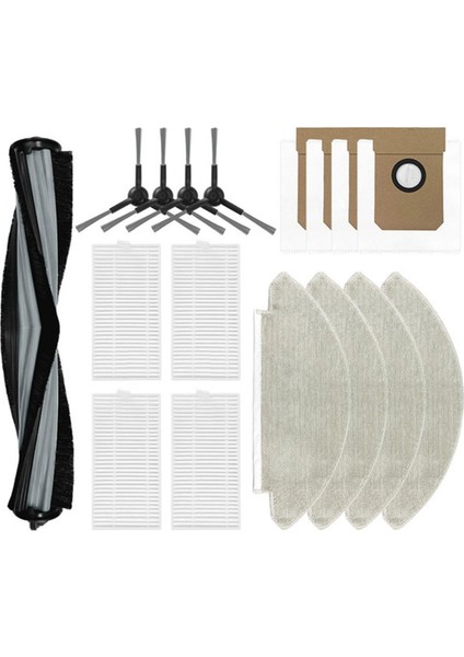 Viomi Alpha 2 Pro / V5 Pro Robot Vakum Süpürge Silindir Yan Fırçası Hepa Filtresi Mop Toz Torbası Aksesuarı Için 17PCS (Yurt Dışından)