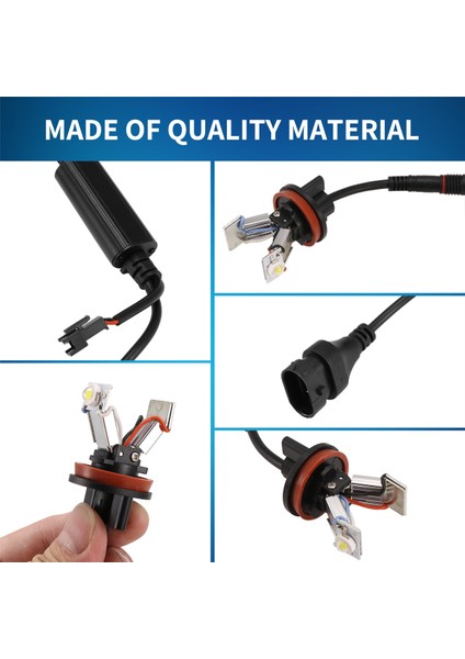 Adet Araba LED Melek Gözü Işığı 6000K H8 Ampul E82 E87 E90 Için (Yurt Dışından) fırsatları