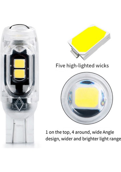 LED Direksiyon Ampul Loser Plakası Işığı T10 2835 3030 5smd LED Vurgu 5W5 Polar Decodating Flaş Genişlik Lambası (Yurt Dışından) fırsatları