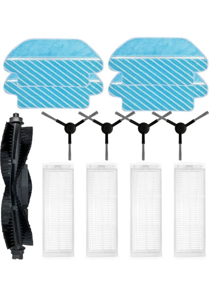 Proscenic M6 Pro Robot Için Vakum Temizleyici Yedek Parçalar Aksesuarlar Ana Yan Fırça Hepa Filtre Mop Bez, C (Yurt Dışından)