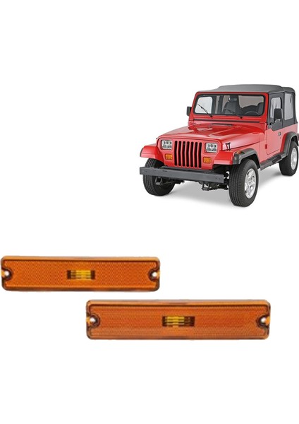 Araba Ön Tampon Işık Kapağı 56001424 Jeep Wrangler Yj 1987-1995 Dönüş Sinyali Işık Kapağı Sarı (Yurt Dışından) modelleri