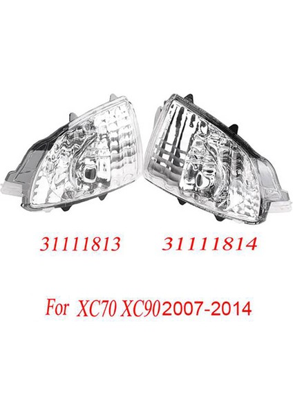 Volvo Için Dikiz Yan Ayna Dönüş Sinyali Gösterge Işığı XC70 XC90 Kapı Aynası Flaşör Lambası 31111813 31111814 (Yurt Dışından) modelleri