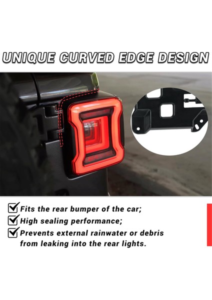 Jeep Wrangler Için Kuyruk Işık Braketleri Jl 2018-2024 Arka Arka Lamba Montaj Kitleri Kuyruk Lambası Tutucu 1 Çift (Yurt Dışından) modelleri