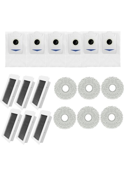 Ecovacs Için 18 Pcs X5 Pro / X5 Omni Süpürme Robot Aksesuarları Temizleyici Parçalar Değiştirme Pavu Filtre Toz Çanta Seti (Yurt Dışından) fiyatları