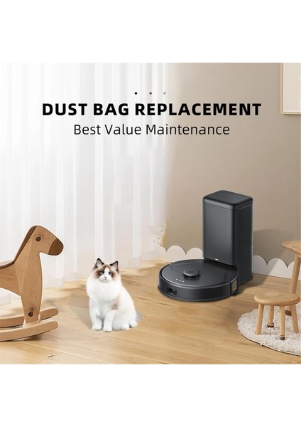 Eufy Clean X8 Pro / X10 Pro Omni Robot Vakum Kendi Kendini Boş Omsul Istasyon, Büyük Kapasiteli Tek Kullanımlık Torbalar Için 16 Paket Toz Çantaları (Yurt Dışından) indirimleri
