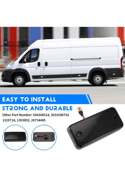 Iveco Fiat Ducato Citroen Relay Peugeot Boxer Renault Volvo Adamı Için Dinamik Akışlı Füme LED Sinyal Yan Işaretçi Işığı (Yurt Dışından) indirimleri