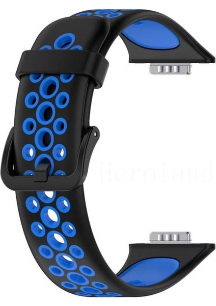 Huawei Watch Fit 2 Spor Delikli Kordon - SIYAH-MAVI-(5796) - BKS2907-5101 fiyatları