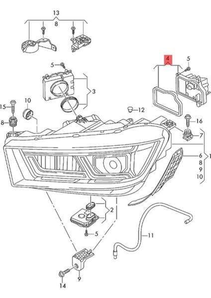 Sol Ön Far LED Modülü Audi Q5 Sq5 3.0l 2017-2020 6002TX0413 10LED Lamba Boncukları Drl Işık Kaynağı (Yurt Dışından)