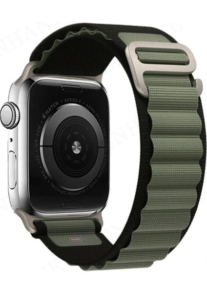 Apple Watch 42MM Mountain Kordon - SIYAH-YEŞIL-(5796) - BKS3811-5376