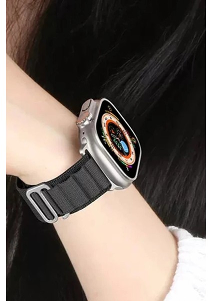 Apple Watch Ultra 49MM Mountain Kordon - SIYAH-TURUNCU-(5796) - BKS1399-2006 fiyatları