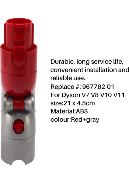 Dyson V7 V8 V8 V8 V11 Hızlı Bırakma Aracı Alt Adaptör Alt Adaptör 967762-01 Vakum Süpürge Aksesuarları (Yurt Dışından) fırsatları