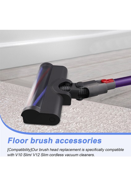 Vakum Ekleri Dyson V10 Slim/ V12 Ince Kablosuz Temizleyiciler Zemin Türbin Fırça Başlığı (Yurt Dışından) indirimleri