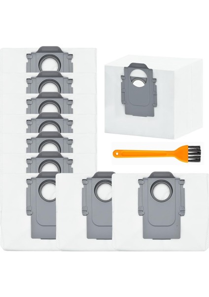 Roborock S8+, S8 Pro Ultra, S7 Maxv Ultra, Q5+ Pro/pro+, Q7+ Q7 Max/max+/q8 Max+ Robot Vakum Süpürücü Için 10 Adet Toz Torbası (Yurt Dışından)