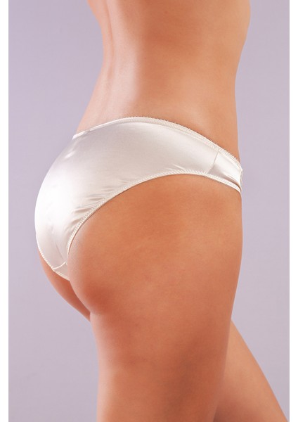Golshan Giselle Mini Slip, Kadın Güpürlü Saten Ekru Külot fırsatları