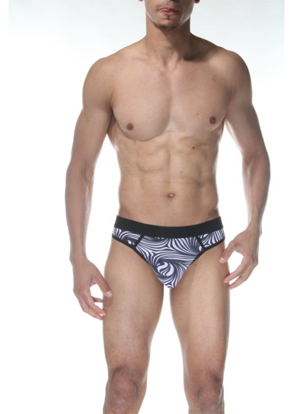 Zebra Desenli Erkek Tangası