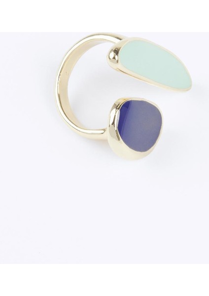 Yeşil Renk Bloklu Zarif Yüzük fırsatları