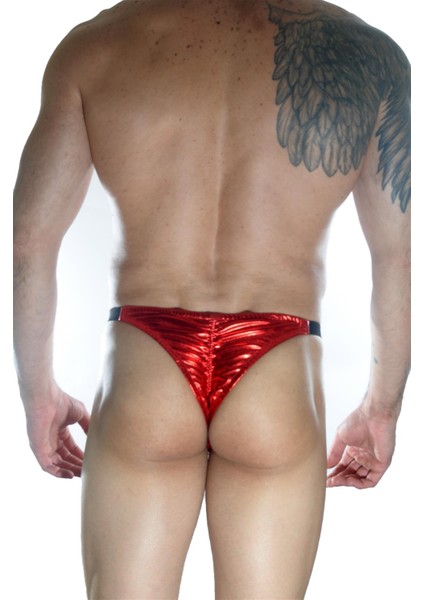 Erkek Arkası Büzgülü Kırmızı Brazillian Slip