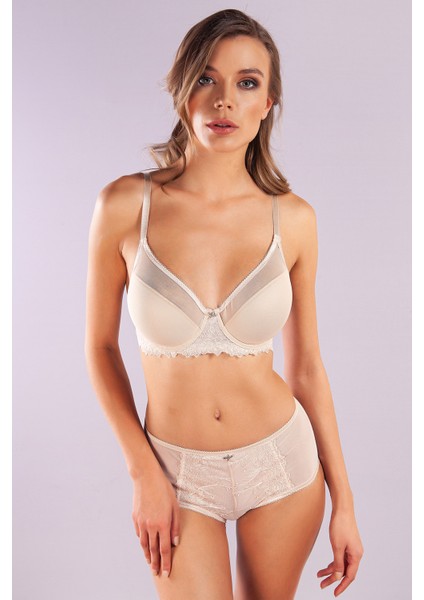 Golshan Gaspara Control Slip, Kadın Güpürlü Tül Ten Renk Yüksek Bel Külot indirimleri