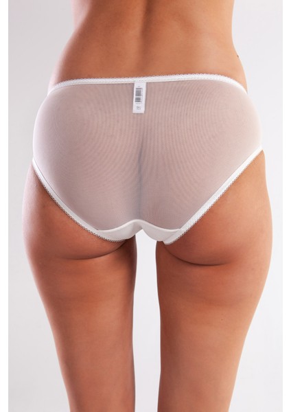 Golshan Gaspara Mini Slip, Kadın Güpürlü Tüllü Ekru Normal Kesim Külot fırsatları