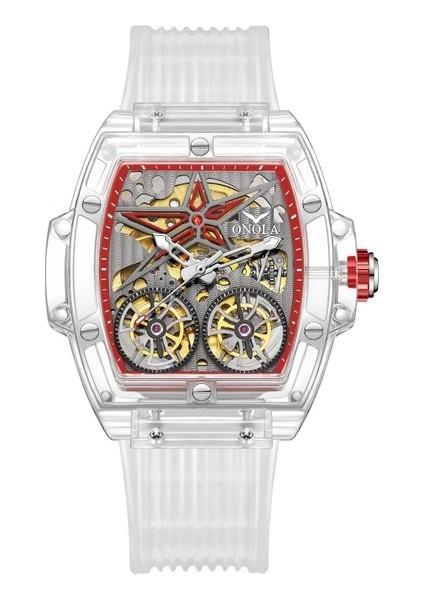 Resim Olarak Onola 6828 Lüks Saatler Erkekler Izle Mekanik Tourbillon Kol Saati 3 M Su Geçirmez Otomatik Saat (Yurt Dışından)