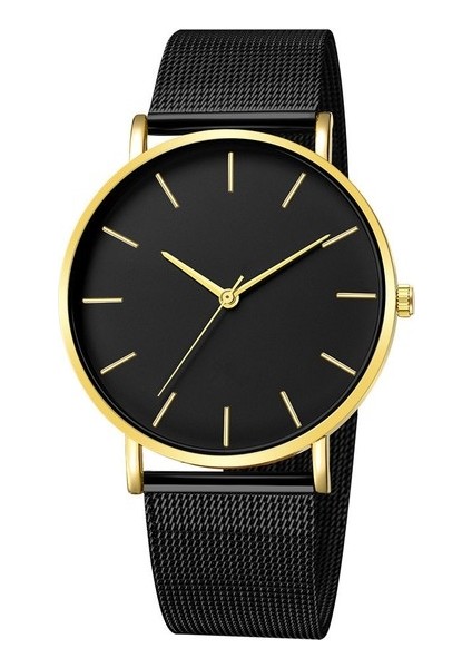 Basit Iş Minimalist Paslanmaz Çelik Kol Saatleri Ultra Ince Bilek Saatler Erkekler Için Örgü Kemer Kuvars Izle () (Yurt Dışından)