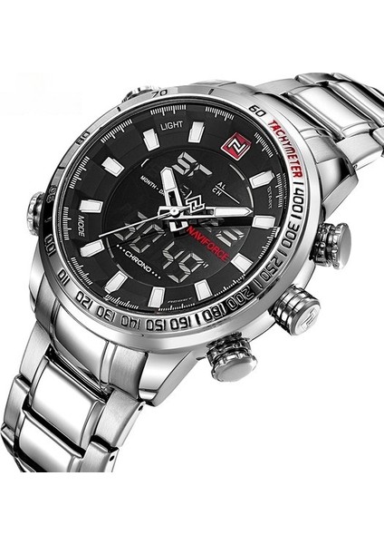 Erkek Saatler Lüks Moda Spor Izle Navıforce Marka Erkekler Kuvars Analog Dijital Saat Casıo Erkek Su Geçirmez Paslanmaz Çelik Saatler (Yurt Dışından)