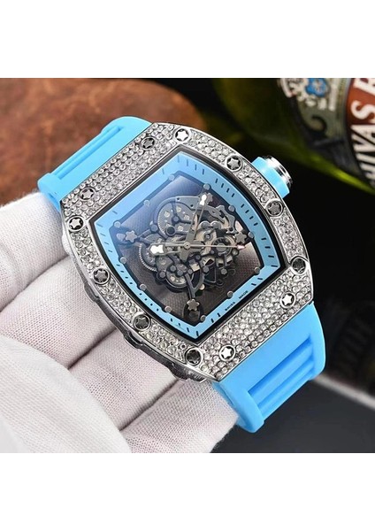 Erkek Izle Richard Lüks Marka Tasarımcısı Erkekler Kuvars Saatler Rm Moda Casıo Spor Elmas Paslanmaz Çelik Izle (Yurt Dışından)