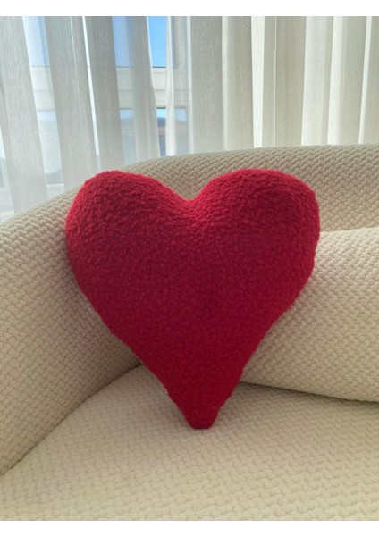 Teddy Kalp Yastık Kırmızı Handmade fırsatları
