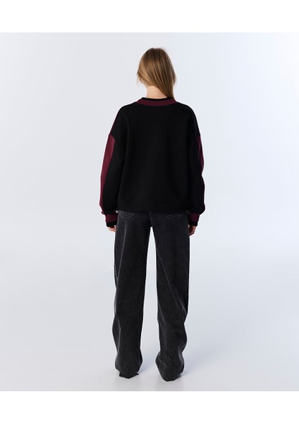 Colorblock Patch'li Sweatshırt TW6250091056035 fırsatları
