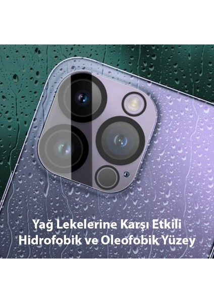 Ally iPhone 15 Pro-15 Pro Max Full Tempered Kamera Lens Koruma CAMI-(5775) - BKS1704-7099 modelleri