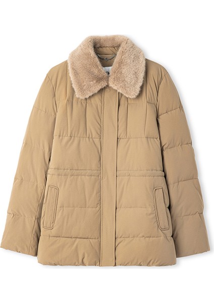 Suni Kürk Yakalı Kapitone Mont IW6250012072003 indirimleri