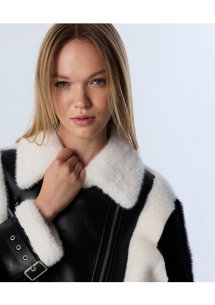 Suni Deri Mıx Kruvaze Mont TW6250012219018 fiyatları