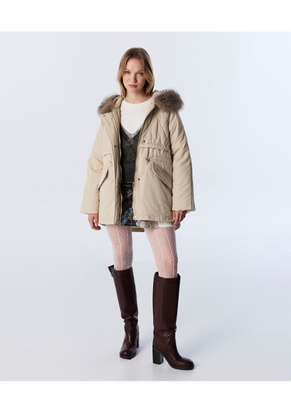 Suni Kürk Yakalı Mont TW6250012218030