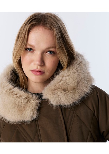 Suni Kürk Yakalı Mont TW6250012218007 fiyatları