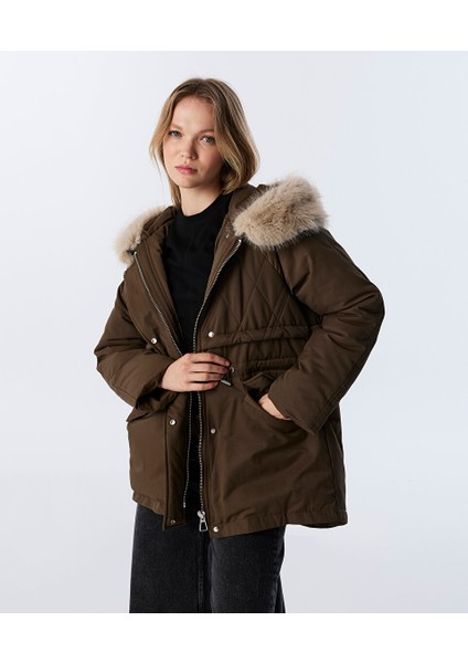 Suni Kürk Yakalı Mont TW6250012218007 fırsatları