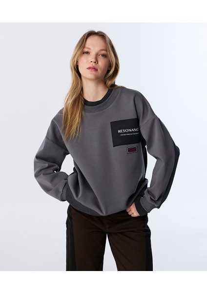 Colorblock Patch'li Sweatshırt TW6250091056005