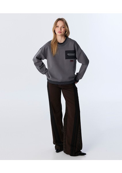 Colorblock Patch'li Sweatshırt TW6250091056005