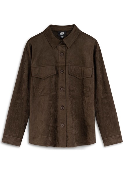 Süet Görünümlü Gömlek Ceket IW6250025041074 indirimleri