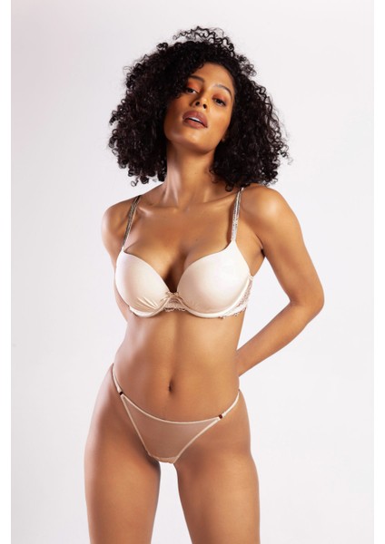 Golshan Goldy Mini String, Kadın Dantelli Ten Külot