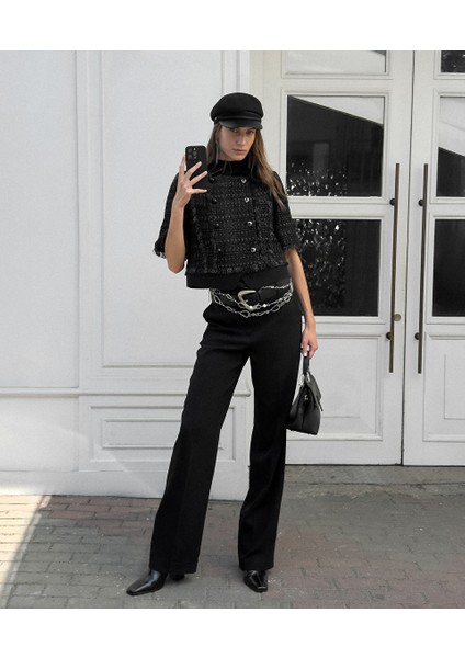 Kumaş Mix Straight Fit Pantolon IW6250003191001