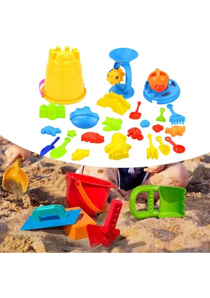 25X Plaj Oyuncakları Set Kalesi Bina Kiti Eğitim Kovası ve Kürekleri Açık Hava Dış Mekan ve Kız Çocukları Için Kum Seti (Yurt Dışından)