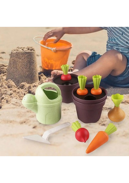 Plaj Oyuncakları Set Açık Yaz Turp Saksısı Kızlar Erkek Çocukları Oynamak Için Set (Yurt Dışından)