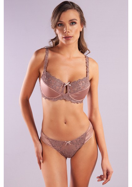 Golshan Giselle Mini Slip, Kadın Güpürlü Saten Bakır Külot indirimleri