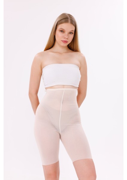 Freshness 0007 Lazer Kesim Tül Yüksek Bel Şort Korse